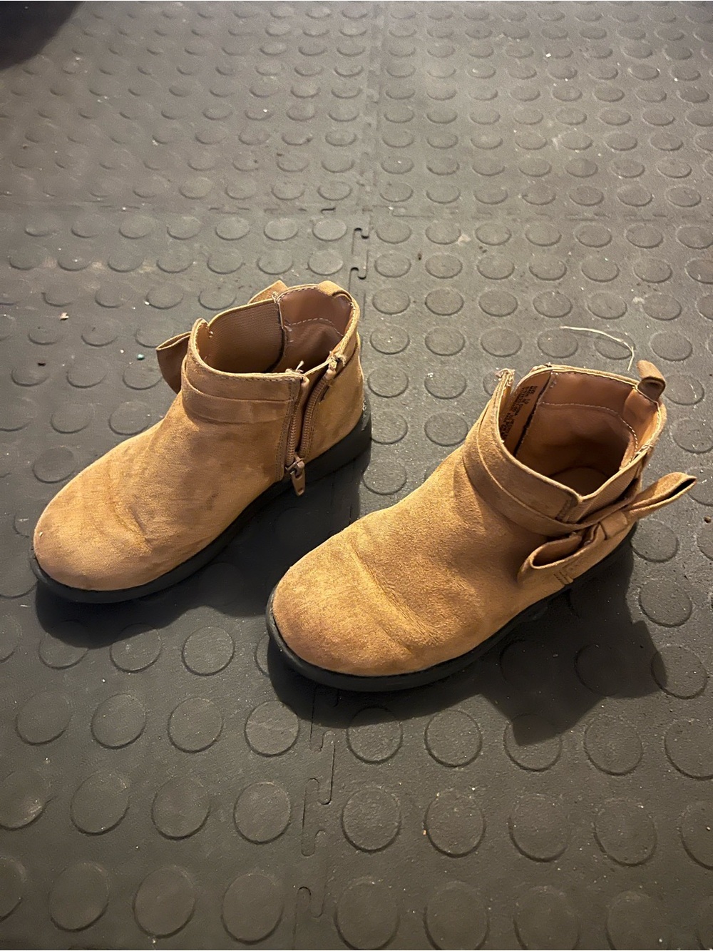 GAP Little Kids Tan Suede Side-Zip Ankle Boots